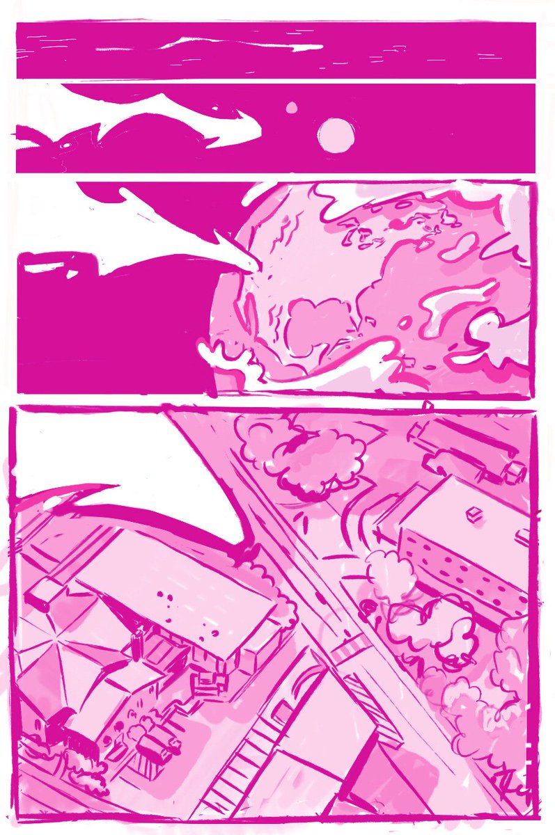 some test pages for a new comic I've been working on... it's about aliens and, predictably, girls falling in love ??