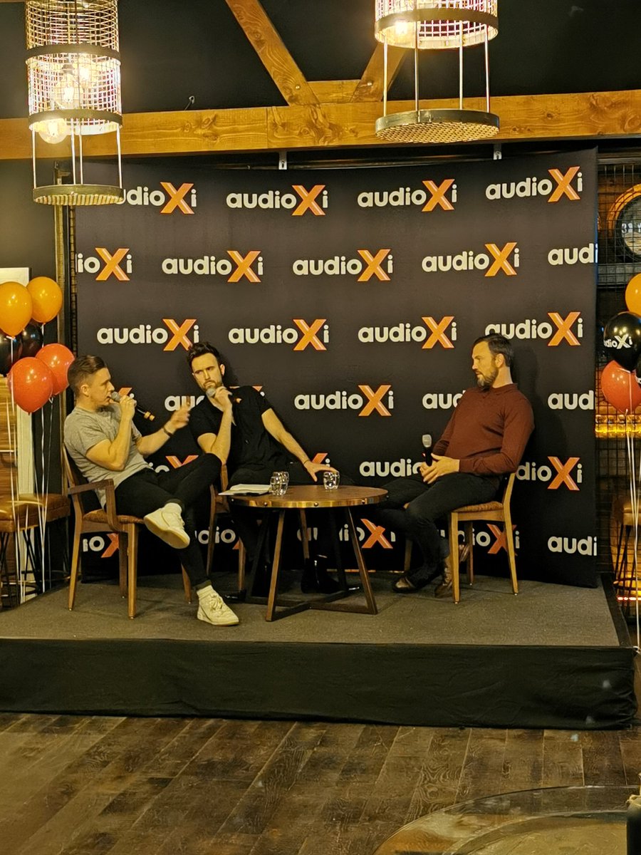 We're here celebrating all things Digital Audio with <a href="/audioXIreland/">audioXi</a>. Right now <a href="/AndyLeeBoxing/">Andy Lee</a> is on stage for Graham and Nathan's first ever live podcast.