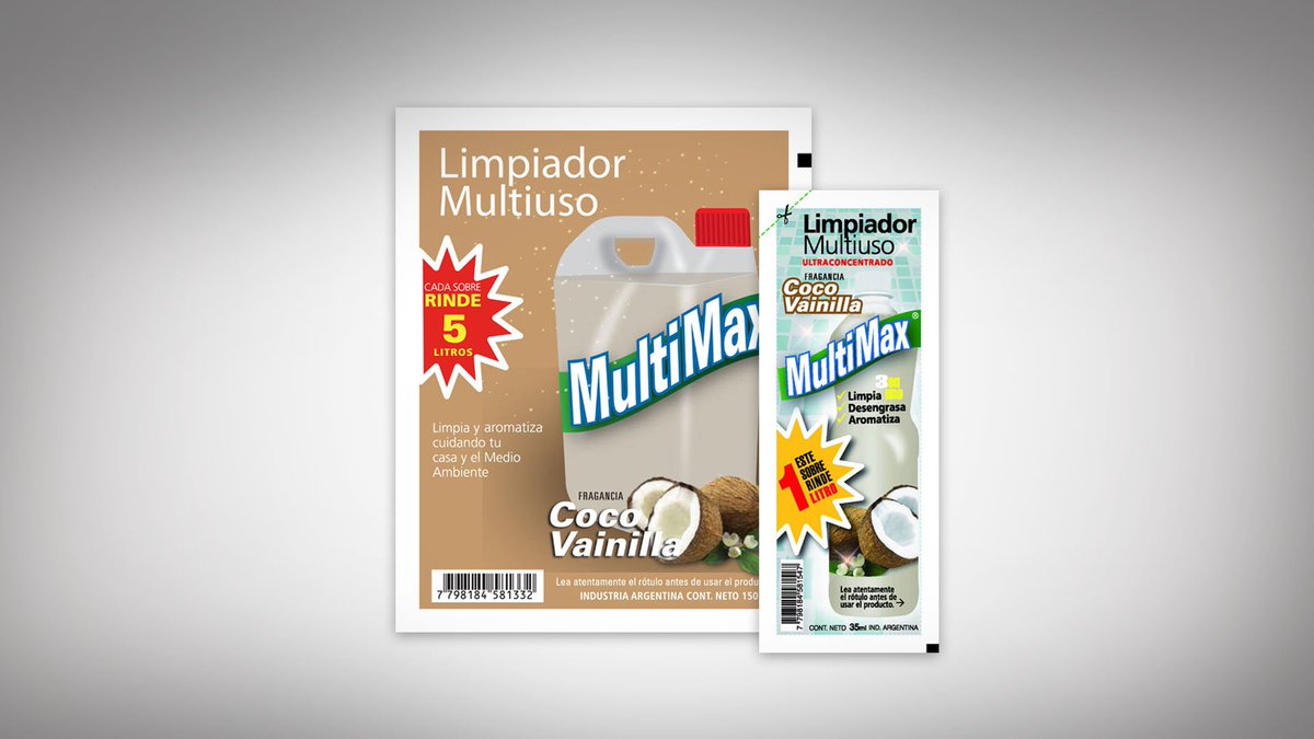 ProdMultimax's tweet image. ♻ @ProdMultimax tiene un limpiador multiuso con la fragancia "coco vainilla". Viene en presentaciones que rinden 1 y 5 litros. Limpia, desengrasa y aromatiza.

@JumboArg @DiscoArg @Coto_Ar @carrefourarg @redcame @ComercioCAME @Veasuper @ALAS_Oficial @AlvearSuperOK @CentralOeste