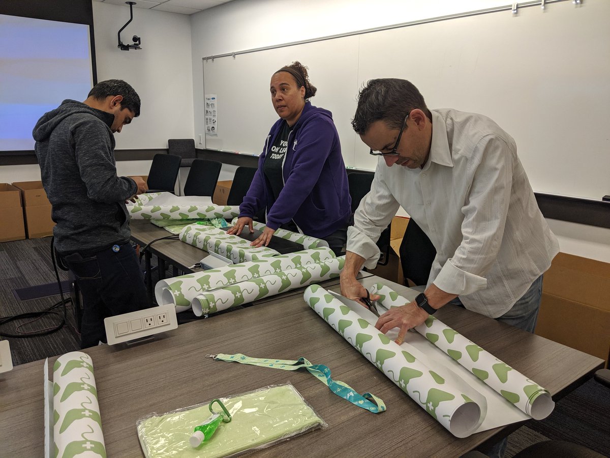 CPCharity's tweet photo. Today we are at @Microsoft making care packages for our Network hospital Patient Game Tech Specialists! Thank you to @oculus and @OMENbyHP for the donations! We look forward to seeing these in action in the coming weeks. Stay tuned! #GameTechChallenge #PlayGamesFeelBetter https://t.co/UYKTv6Osqy