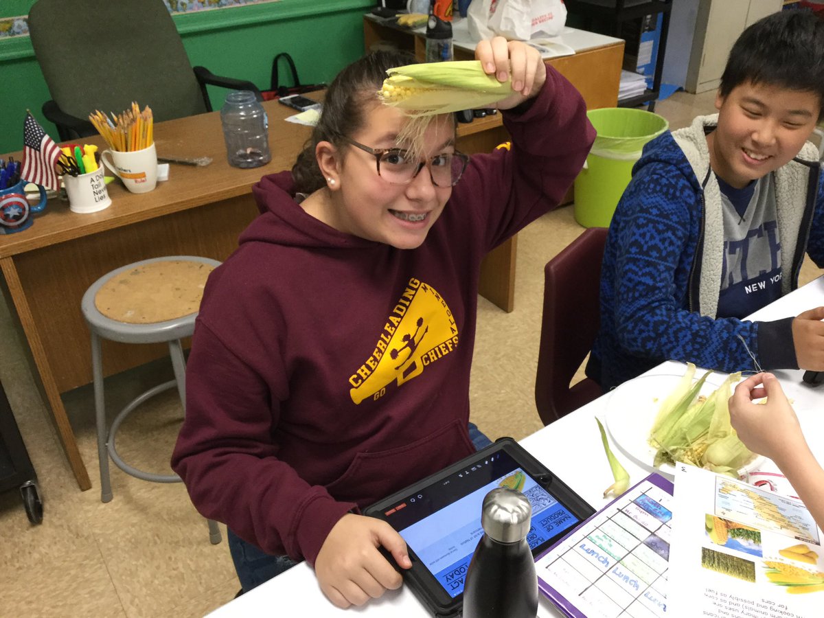 7th Grade SS students from #mineolams engaging in a kinesthetic carousel featuring the products from the Columbian Exchange to assess which products had the greatest and least impacts on the world both back then and today. #mineolaproud