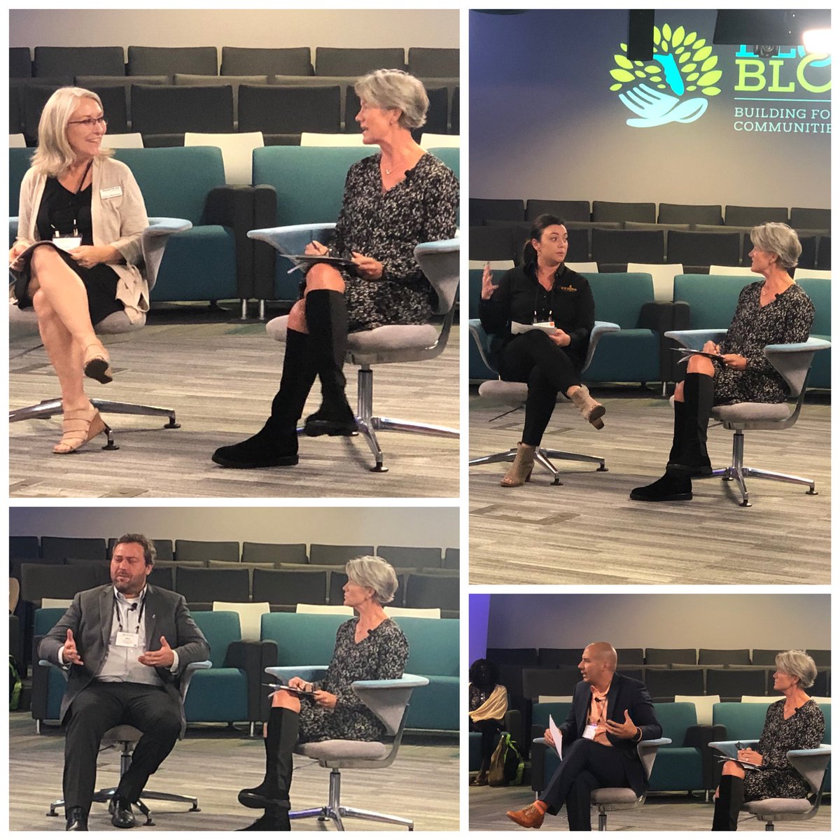 FeedingFlorida's tweet photo. Executive Director Robin Safley and representatives from our member food banks sharing thoughts on food access, community input, and health at the #BlockbyBlockFL @_GuideWell Forum. @_GWInnovation 

@FeedingTampaBay @feedhopenow @FeedingNEFL @FeedingSouthFL https://t.co/VEmTiQfD06
