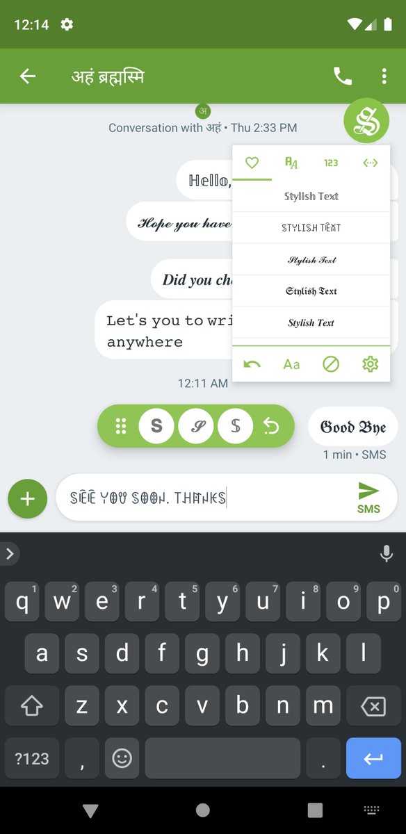 StylishTextApp's tweet photo. Stylish Text 2.3.0 is now available for Android in Play Store. A new way to use your favorite styles in Floating Bar with random order, simplified settings for Floating Bubble & a refreshed adaptive app icon designed by @maxpatchs
#StylishText
Download : https://t.co/KF06A3g2gC https://t.co/8jPXUTws41