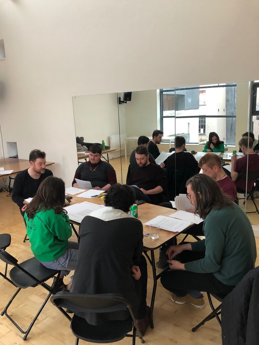 peterjmcgann's tweet photo. But a small portion of next Tuesday’s cast tearing it up in rehearsals. They’re incredible and I can’t wait for the show ❤️🤠#PulpInjection https://t.co/hVJ33Uj1nZ https://t.co/4V1N5Qm3IF