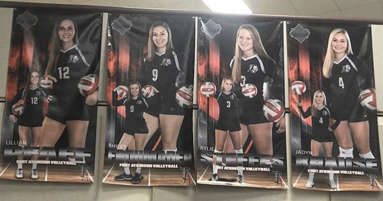 VballFort's tweet image. In case you haven’t heard it’s senior night tonight! Come show your support for Lily, Rhiley, Rylie, and Jadyn!