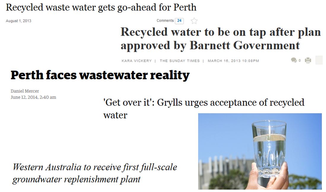 The Perth GWRS has received support from all sides of politics in WA and is now being expanded to double capacity in early 2020. It is proposed that by 2060, groundwater replenishment could recycle 315 ML/day or 115 gigalitres (GL) per year into aquifers near Perth.