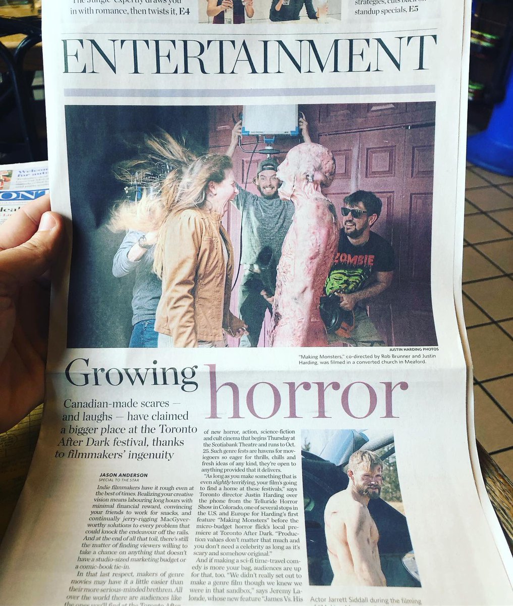 gingercatstudio's tweet photo. Check out this article in today’s #torontostar featuring Making Monsters! #horrorfilm #horrormovie #torontofilm https://t.co/bCxPTk7q1s https://t.co/VI6yhUuP6t