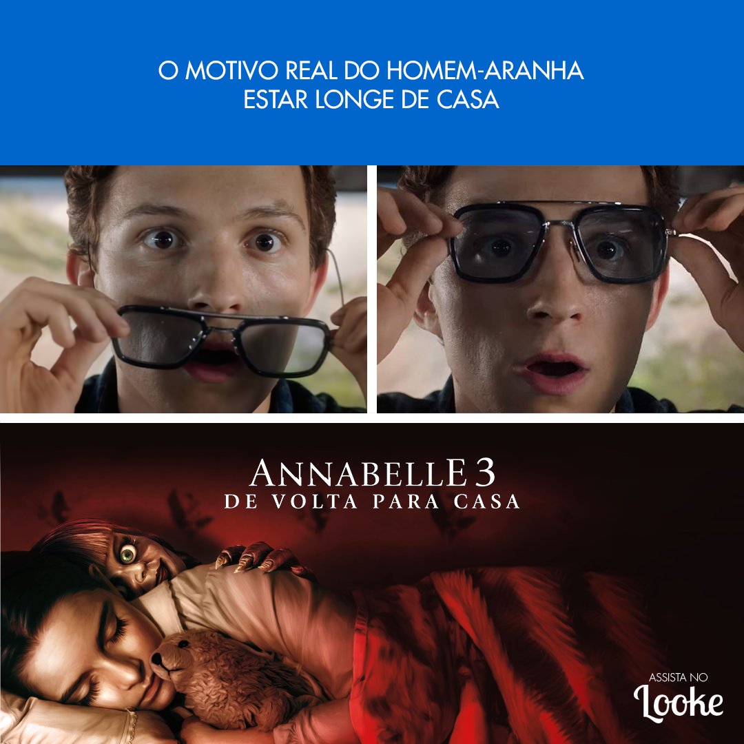 LookeBrasil's tweet image. Nem o #teioso encara a #Annabelle 😂 Mas os dois você encontra no #Looke! Alugue agora #HomemAranhaLongeDeCasa e #Annabelle3 - De Volta Para Casa: looke.com.br