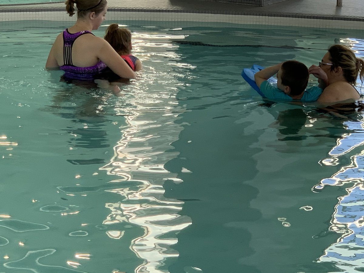 sarahanndpt's tweet photo. Adaptive swimming for Miss Rachel’s classroom today - we love Thursday swims!  #pediatricphysicaltherapy  #inclusion #adaptiveswim #baisdchampion https://t.co/53i5JcfU4G
