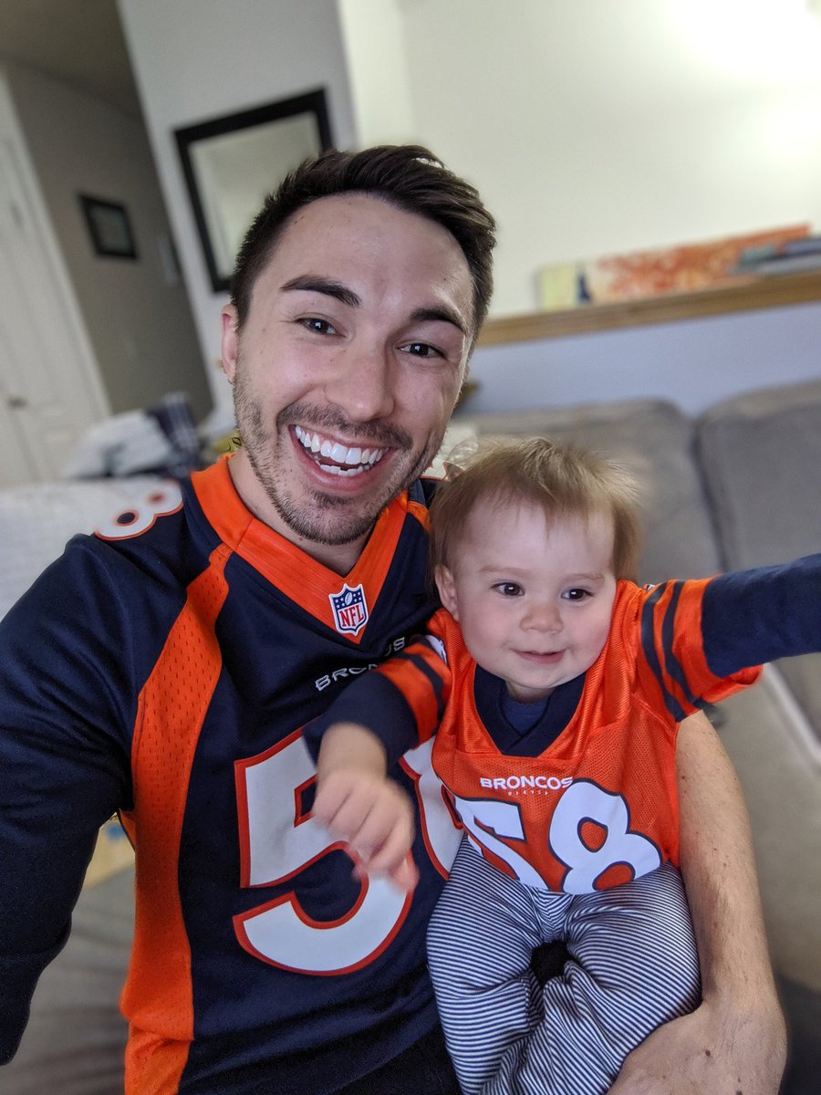 Watching the Broncos with my #1, sporting #58.

#MillerTime #BeatTheCheifs