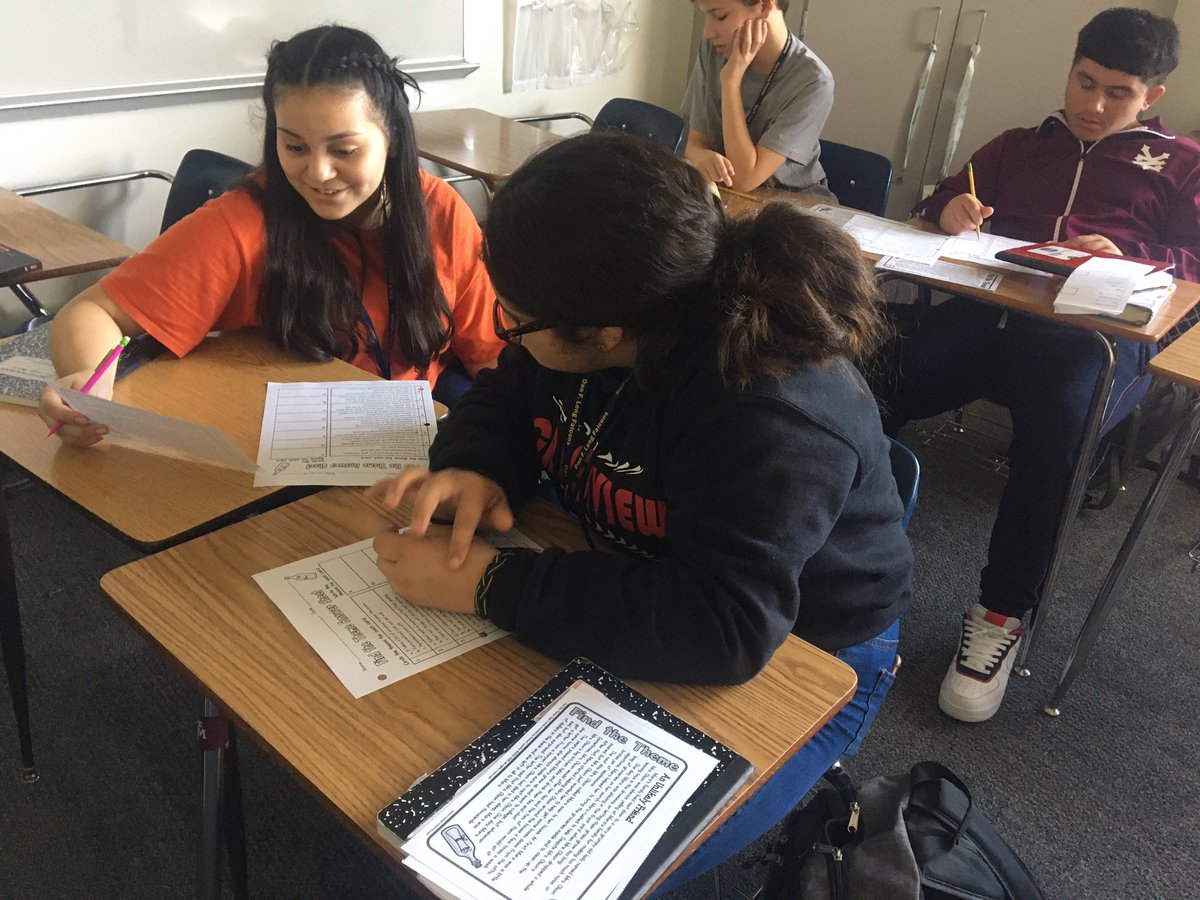 msdavilla's tweet image. 7th graders worked on theme in centers today.  I think they had a good time as they showed what they know.  #talonterritory