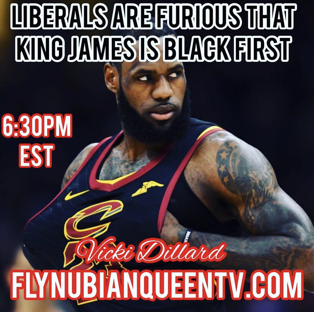 @vickixdillard has the best show on the Internet.  Check her out. Today at 6:30 pm est on FlyNubianQueenTV.com.

#blackpower #flynubianqueen #african #lebronjames #blackgirlmagic