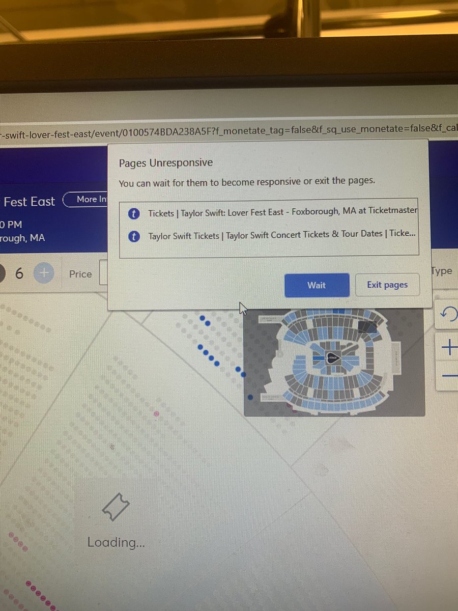 sitprettystyle's tweet photo. When all you’ve been trying to do for the past 3 days is buy @taylorswift13 tickets but @Ticketmaster won’t let you or your friends see your favorite artist. 😩😩 #loverfest https://t.co/MIiZeKoYUm