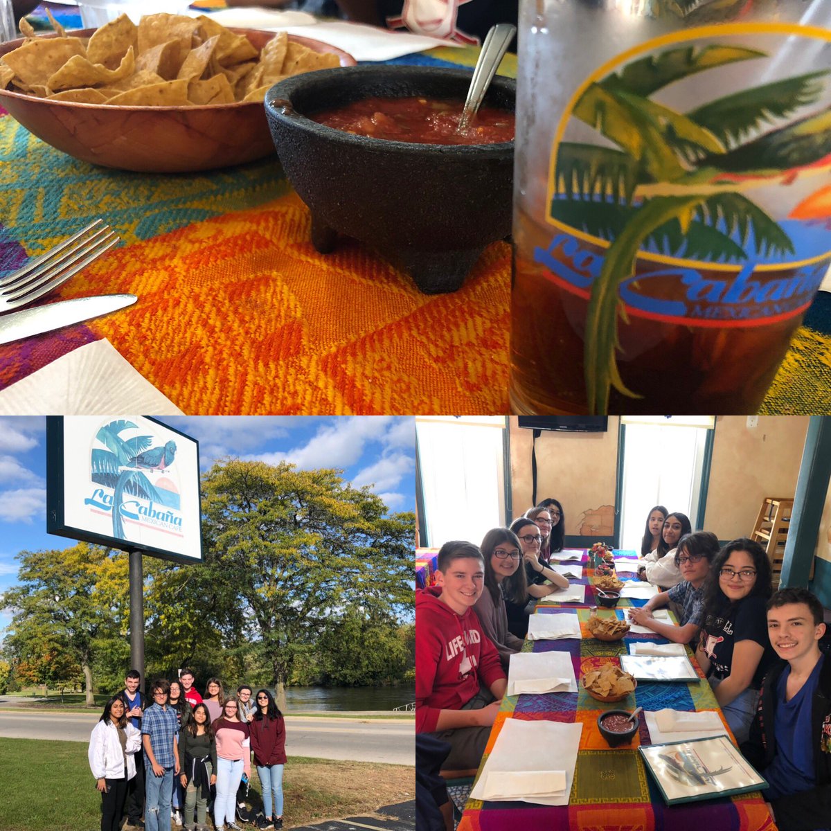 WASpanishClub's tweet photo. Great time at La Cabaña - Spanish Club Field Trip!  🌮🌯🍮 https://t.co/k9BBuLCEg2