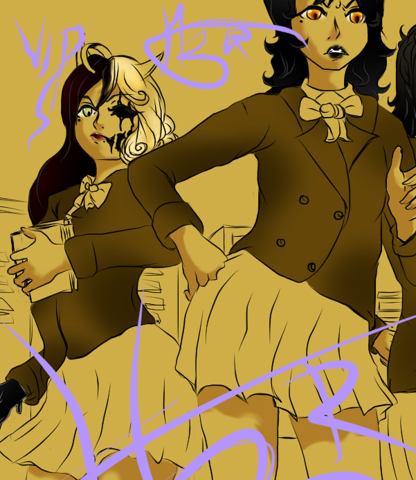 R0Hara's tweet photo. #VIP #BATIM #Heathers #crossover #challengeentry
#bendyinktober2019 #bendy_and_the_ink_machine
#bendyandtheinkmachine #aliceangel #Alice_angel
#alisonangel #susie_campbell #susiecampbell
Alise, Alice and Alison.
For the 'Candy Store' Song.
"I'd normally slap your face off..." https://t.co/1cfEzvGJXU