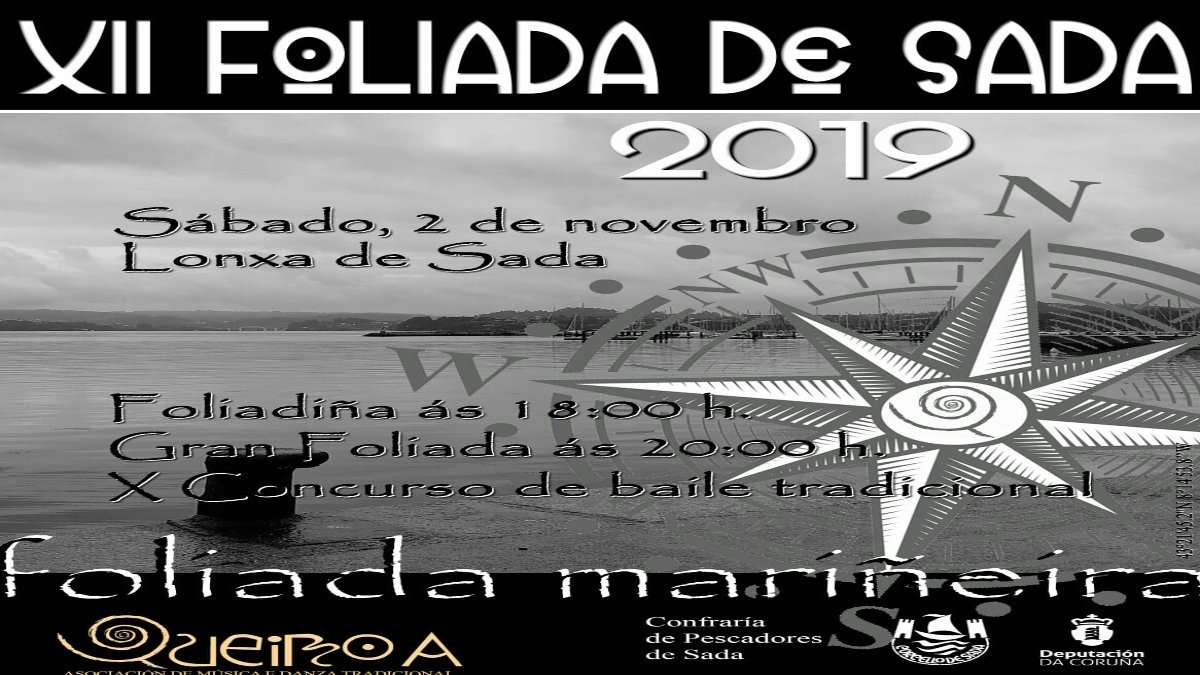 Arre_Demo's tweet photo. O sábado 2 de novembro, no porto de #Sada, a Asociación #Queiroa celebra a súa XII Foliada.
Con foliadiña para os máis cativos/as e o X Concurso de baile tradicional por parellas👌🏽
#foliada #músicatradicionalgalega #bailegalego #concellodesada https://t.co/wZGS6JIS68