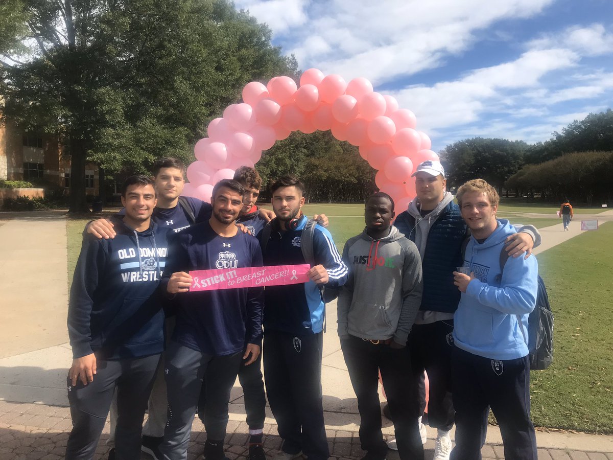 ODUSports's tweet photo. 👀 Check out these photos of our student athletes at today’s Breastival Walk, showing their support of Breast Cancer Awareness! 👏

#ODUSports | #Monarchs https://t.co/k7ujMw0h5U