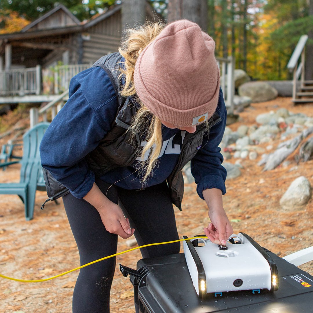 Sofarocean's tweet photo. The Gould Academy in Bethel, Maine has some exciting projects underway including water pipe inspections in #Portland, ME and #SebagoLake with their #SofarTrident #GouldLife #Underwater #whatwillyouexplore #ROV #DronePilots #Drone #STEMGirls #STEMEducation #Maine https://t.co/3zu7n7Mb1Y