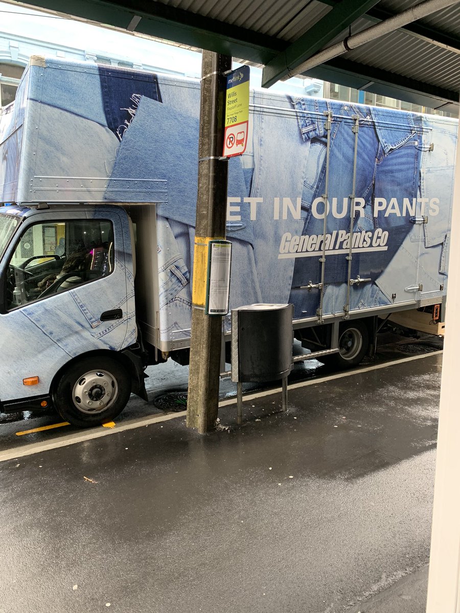 toni_b's tweet photo. Wtf is there a General Pants pop up shop parked (and open) in the bus stop? @WgtnCC #notABus https://t.co/85zThpFgkO