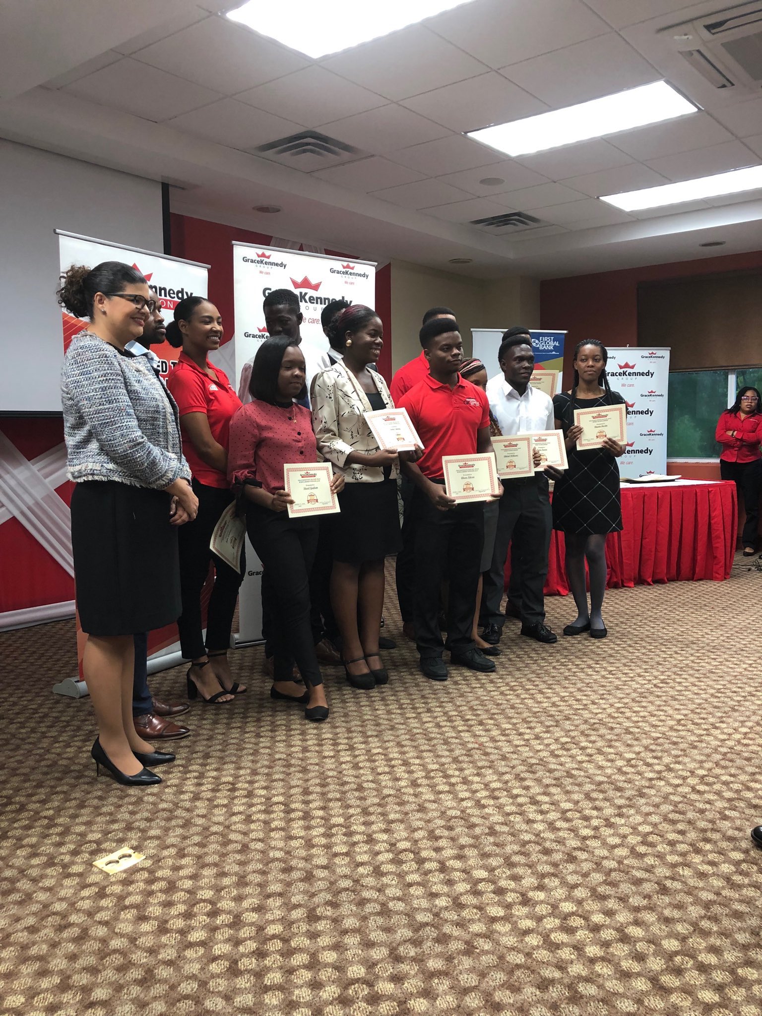 The J$1.2 million GraceKennedy Rafael Diaz Scholarship is offered to UWI Business students in the faculty of Social Sciences and issued J$400k per year for three consecutive years. 