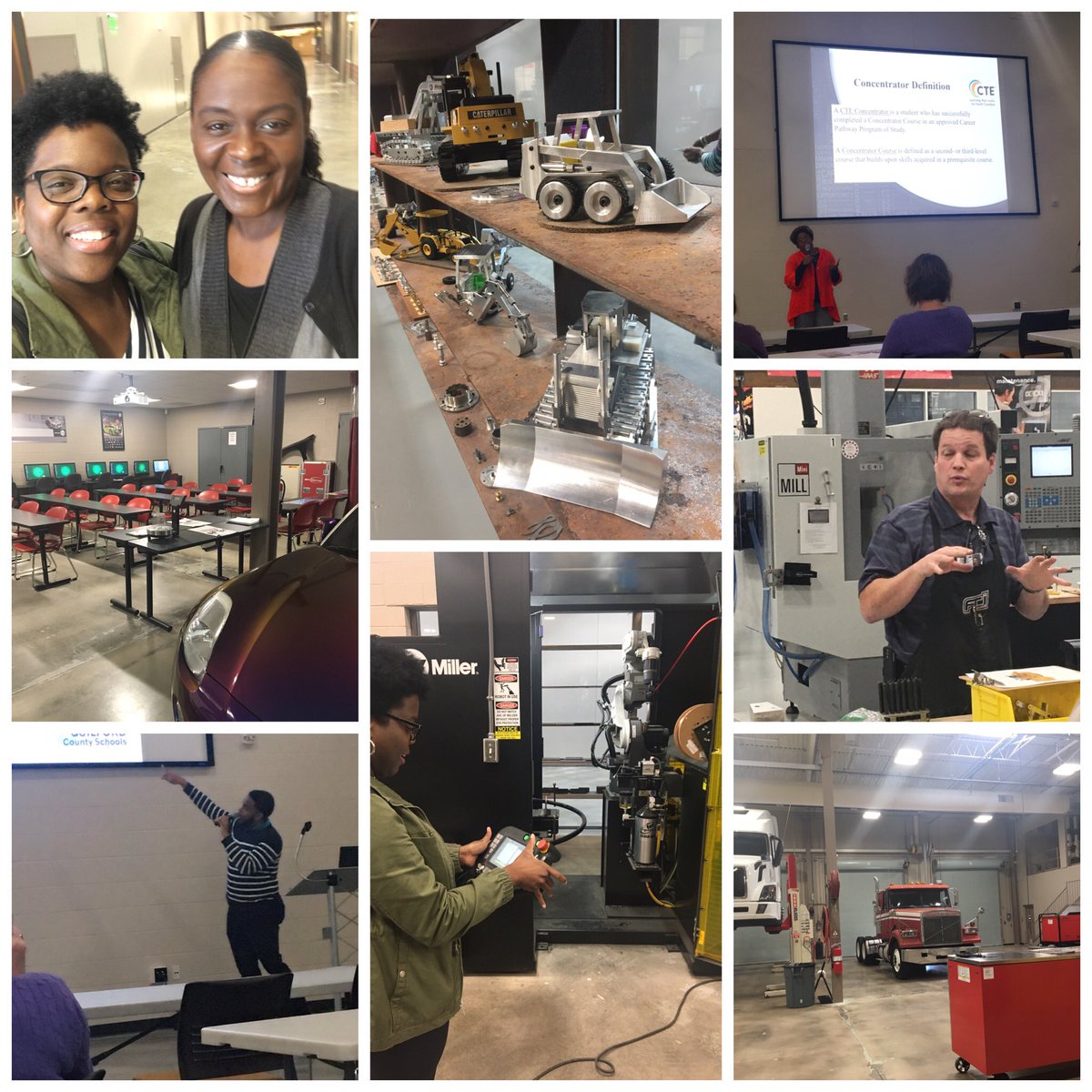 MsWingateCTE's tweet photo. FAFSA, Career Planning, Apprenticeships, oh my! Great info at today’s HS Counseling/CDC Mtg. Thanks @_gtcc for providing a tour of the Center for Advanced Manufacturing! #LetsConnect #ChangeToEmpower @GCS_CTE @CounselingGcs https://t.co/vJDHgwvPYy
