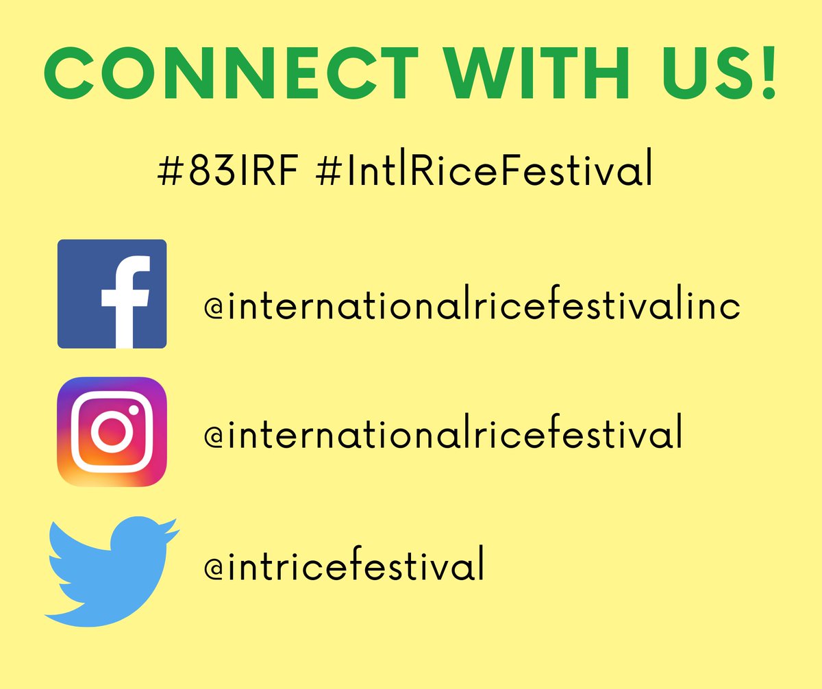 IntRiceFestival's tweet photo. Show us your photos and videos! Use the hashtags #83IRF and #IntlRiceFestival, follow and tag us on Facebook, Instagram and Twitter so we can share the good times you’ve had this weekend! 🌾🌾 https://t.co/oHGeVggG90