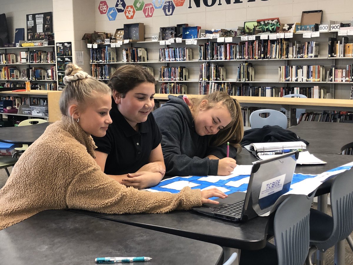 lanekgriffin's tweet image. I love our #futurereadylibrary! @dms_tcboe teachers use this space as an extension to their classroom. I love knowing what all is going on in every classroom!
In these pics, @baileymath6’s students are recording their video for their Baileyville project!
#theDREWway #futureready