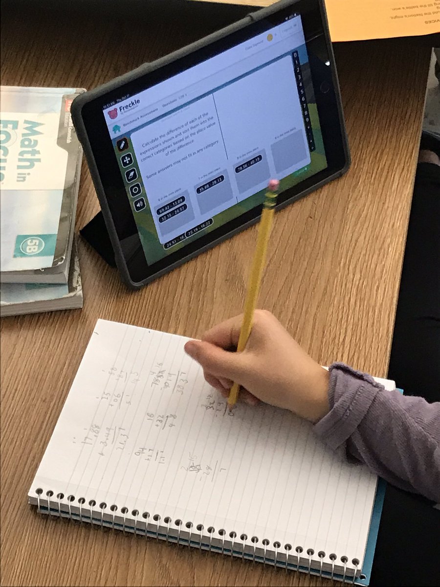 MrsMarquardt212's tweet photo. Decimals are always more fun when youβve got @learnfreckle to work with- trust us! π #fifthgrade #d181learns #frecklemath https://t.co/H7ymmBUdpS