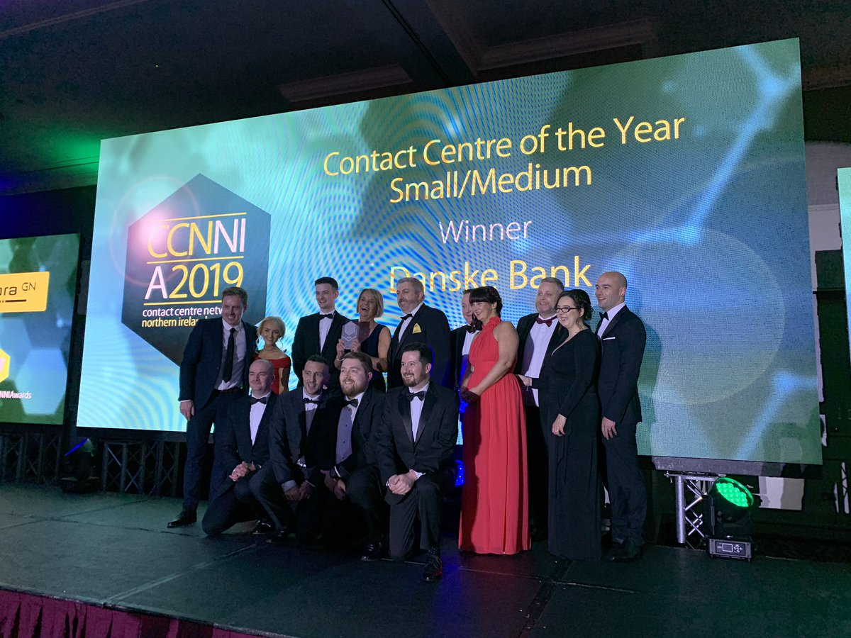 Champions (again). Contact Centre of the Year <a href="/DanskeBank_UK/">Danske Bank</a> . Just brilliant.