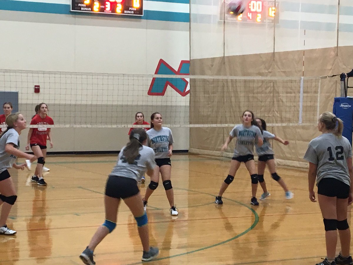 NStarPolarsAth's tweet photo. @Northstarmiddle Polars 8th Grade Volleyball playing their FINAL matches of their Northstar 🏐 career in the Polar Den! #nmspolars https://t.co/LfXdUCSrZK