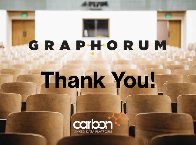 CarbonLDP's tweet image. We want to thank everyone who stopped by to hear our talk earlier today. Don’t forget to stay tuned for more on #CarbonLDP. Safe travels everyone! #Graphorum #DASummit