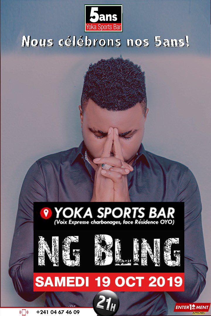 NG BLING  Finaliste @Prixdecouvertes 2019, EN SHOWCASE EXCLUSIF CE SAMEDI 19 OCTOBRE AU YOKA SPORT BAR  🔥 facebook.com/51171721885276…

<a href="/SteedRey/">Steed REY</a> <a href="/YOKA1849/">YOKA</a>  <a href="/RFIMusique/">RFI Musique</a> <a href="/SinguilaMusic/">Singuila</a> <a href="/Bella59965723/">Bella</a> <a href="/fallyipupa01/">Fally Ipupa</a> @CharlotteDPA <a href="/asalfomagic/">A'Salfo - Magic System🇨🇮</a> <a href="/Claudy_Siar/">Claudy Siar</a> <a href="/fmkradiolife/">FMK - Radio Life</a>  <a href="/France24_fr/">FRANCE 24 Français</a>