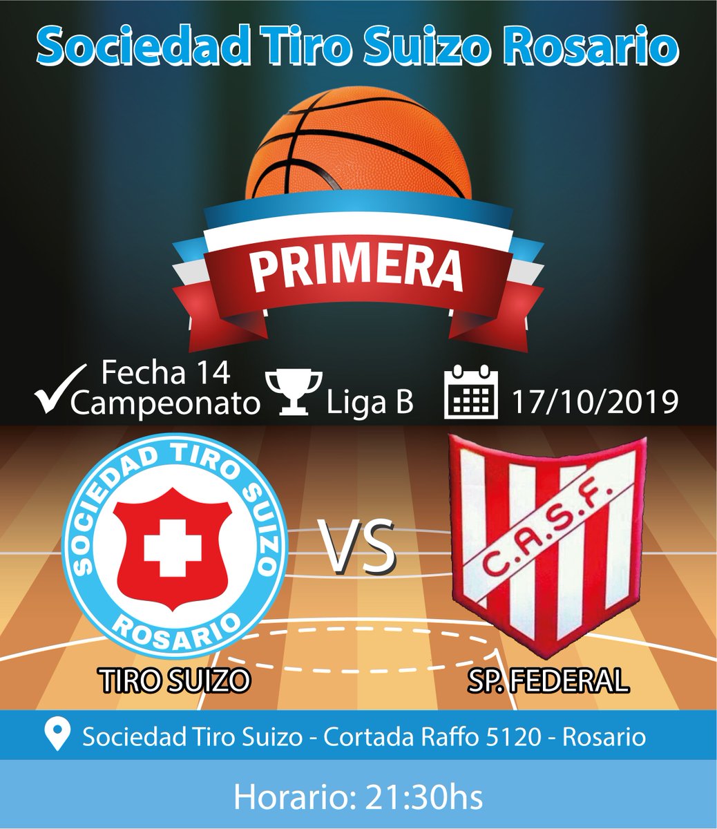 🇱🇺🏀Esta noche a partir de las 21:30 recibiremos a Sportivo Federal por la fecha Nº 14 de la zona campeonato del torneo de Primera B🏀🇱🇺