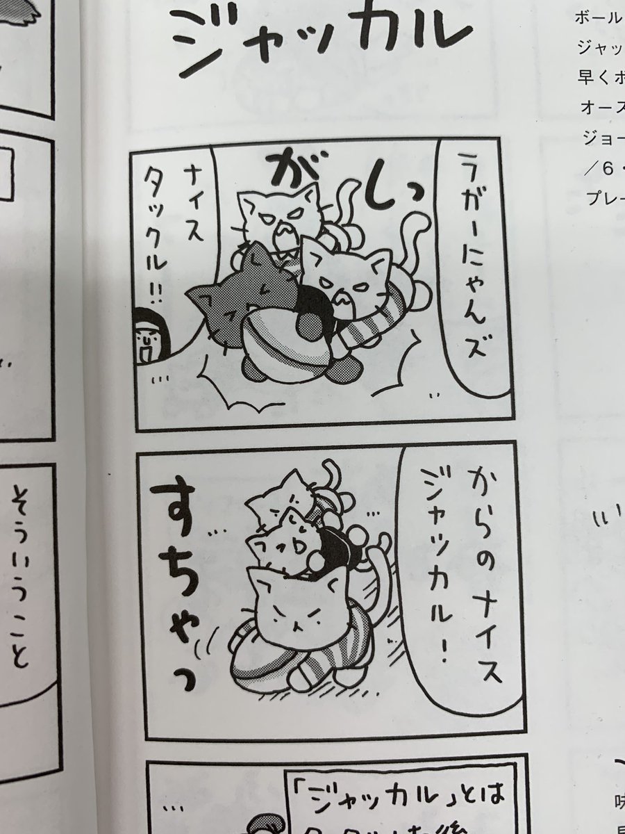 ラガーにゃん 公式 ニャンだかわからないけど ジャッカル ってかっこいい と気づいたあなた 猫ラグビー界の雄 ラガーにゃん のジャッカルを知ってるかニャ 南アフリカ 戦ではこの勇姿をイメージしながら観戦するのも趣き深いんだニャ ラガーにゃん 公式 ニャンだかわからないけど ジャッカル ってかっこいい と気づいたあなた 猫ラグビー界の雄 ラガーにゃん のジャッカルを知ってるかニャ 南アフリカ 戦ではこの勇姿をイメージしながら観戦するのも趣き深いんだニャ