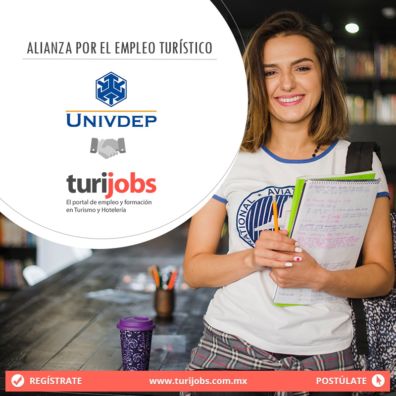UNIVDEP's tweet photo. #BolsadeTrabajo- Conoce las posibilidades que tienes para ti, inicia tu vida laboral en @Turijobsmexico https://t.co/ZmjpHrHhvB