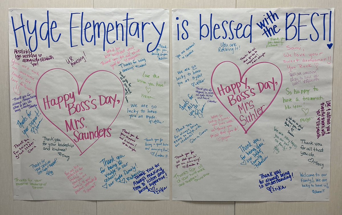 4thHyde's tweet photo. Forgot to post this yesterday, but it’s just as true today! We’re so grateful for our wonderful administration! Thank you for all that you do! We truly are blessed by your guidance &amp; support! 🥰 #BossesDay @ClearCreekISD @HydeElementary https://t.co/IZuuElWbB5