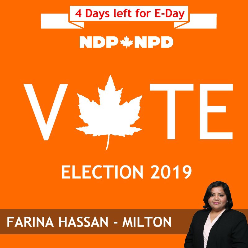 _FarinaHassan_'s tweet photo. Don’t let fear drive who you vote for. Make an informed and right decision..together we can make a difference!
#elxn43 #initforyou #federalNDP #CDNpoli #elections2019 #CDNelections #NDP #WomenInPolitics #CareOverCuts #FarinaHassan #Milton #MiltonON #MiltonOntario #Ottawa #Ontario https://t.co/sqMsWu2vR2