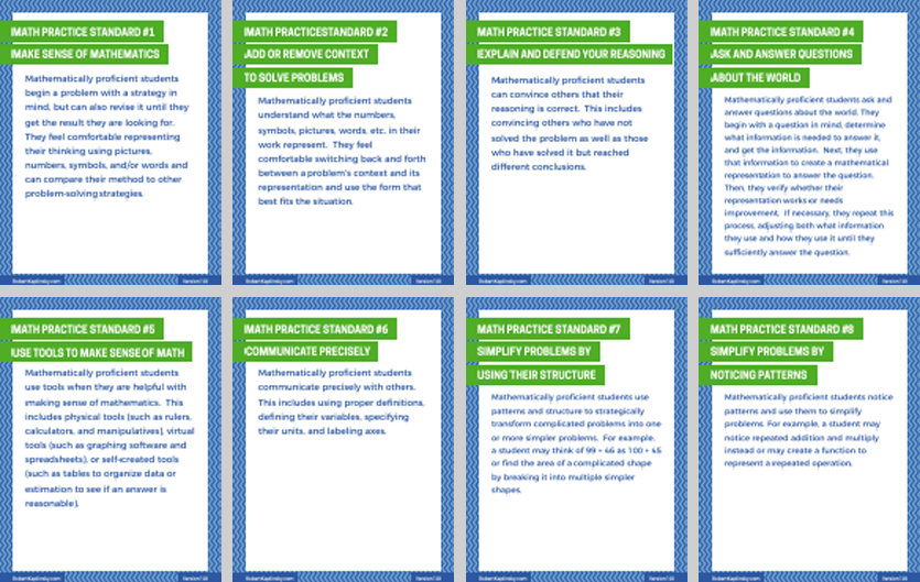 robertkaplinsky's tweet photo. Want Standards for Mathematical Practice posters in English or Spanish that will be more easily understood by students, parents, and educators?  Check out my revised versions! https://t.co/GYYTg56Kiv #MTBoS #iteachmath https://t.co/UNg04Myyn8