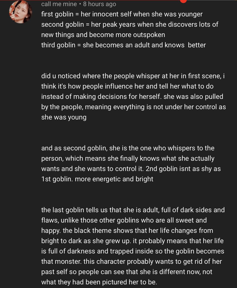 dyodyonuts's tweet photo. so i was listening to sulli’s last mv—Goblin in yt and man i didn’t know how deep the meaning was until now. she literally told us how she felt and was lowkey hinting how hurt she was yet no one tried to help her. i’m so sorry, we failed to protect you. #Sulli #RestInPeaceSulli https://t.co/kfMPBmRZGU
