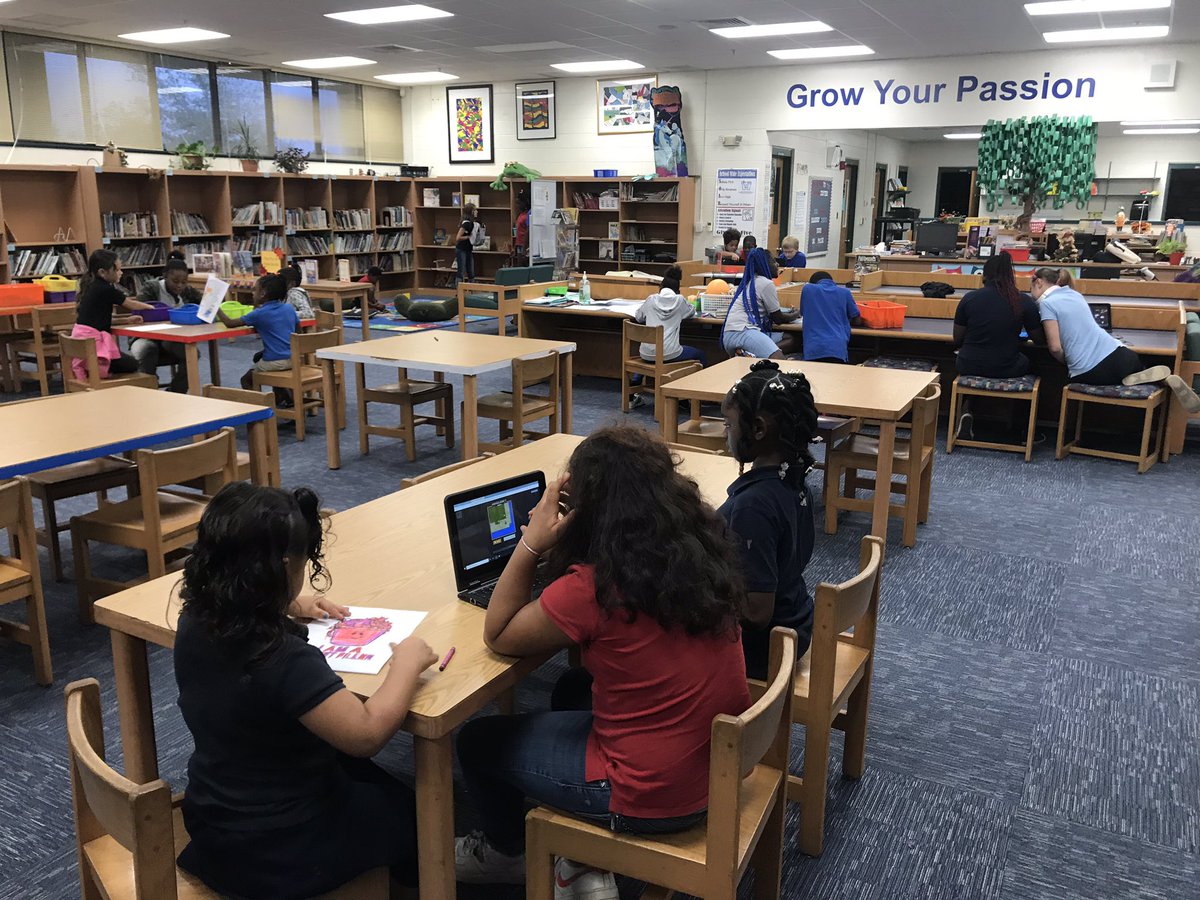 Busy students during morning media time!