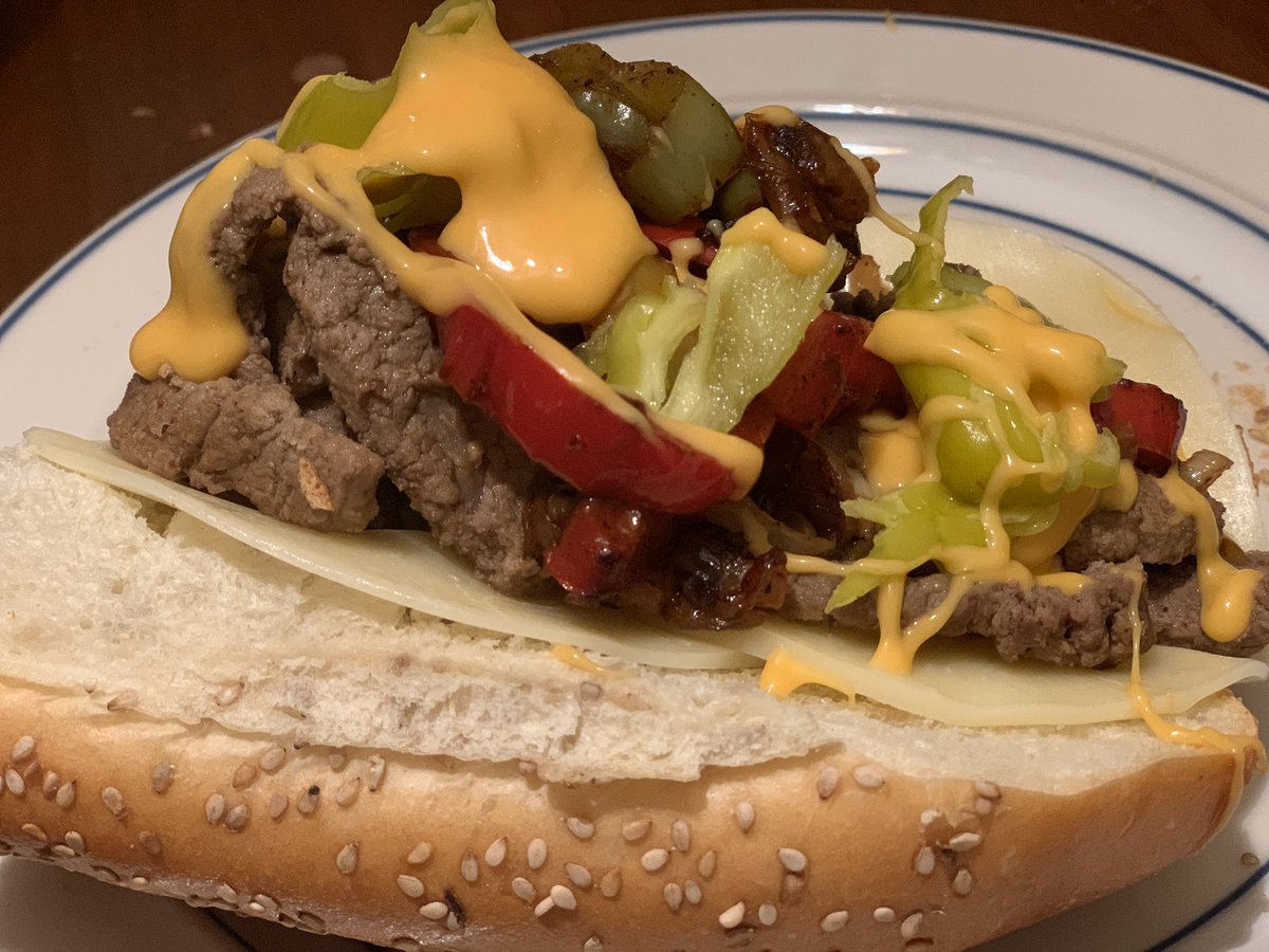 GarlicSmashing's tweet image. Home made philly #withwhiz #phillycheesesteak
