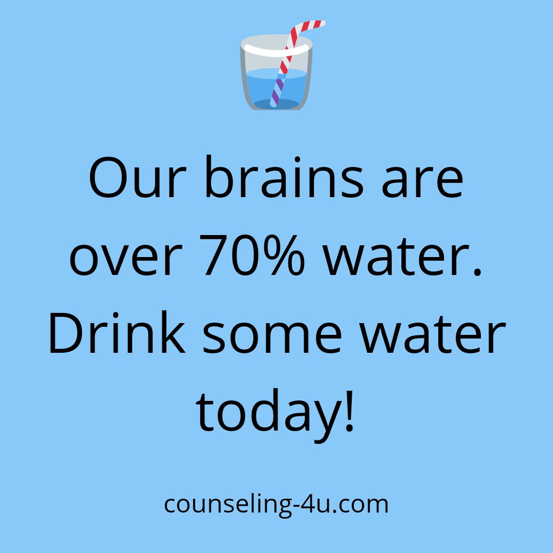 This info reminded me how much we need to drink water... in order for our brain to function well. We live busy and stressed out lives and forget to do these basic things. It also made me think about places like Flint, where the water isn't even drinkable...