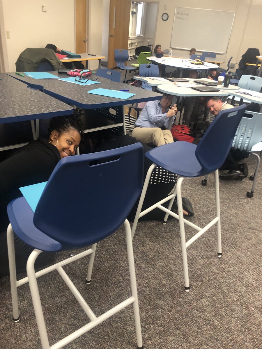 AThompson_HCPS's tweet photo. Had an awesome time with @HenricoSchools leaders discussing leader dispostion and MBTI. We were even ready during our earthquake drill 😂! #hcpsPLL #SafetyFirst https://t.co/r7II1TT1XY