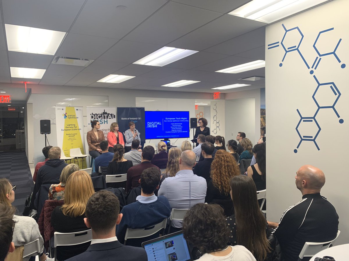 A great turnout for <a href="/bankofireland/">Bank of Ireland</a> hosting European Tech Night with <a href="/eu_lighthouse/">Startup Lighthouse</a> and <a href="/digitalirish/">Digital Irish</a>