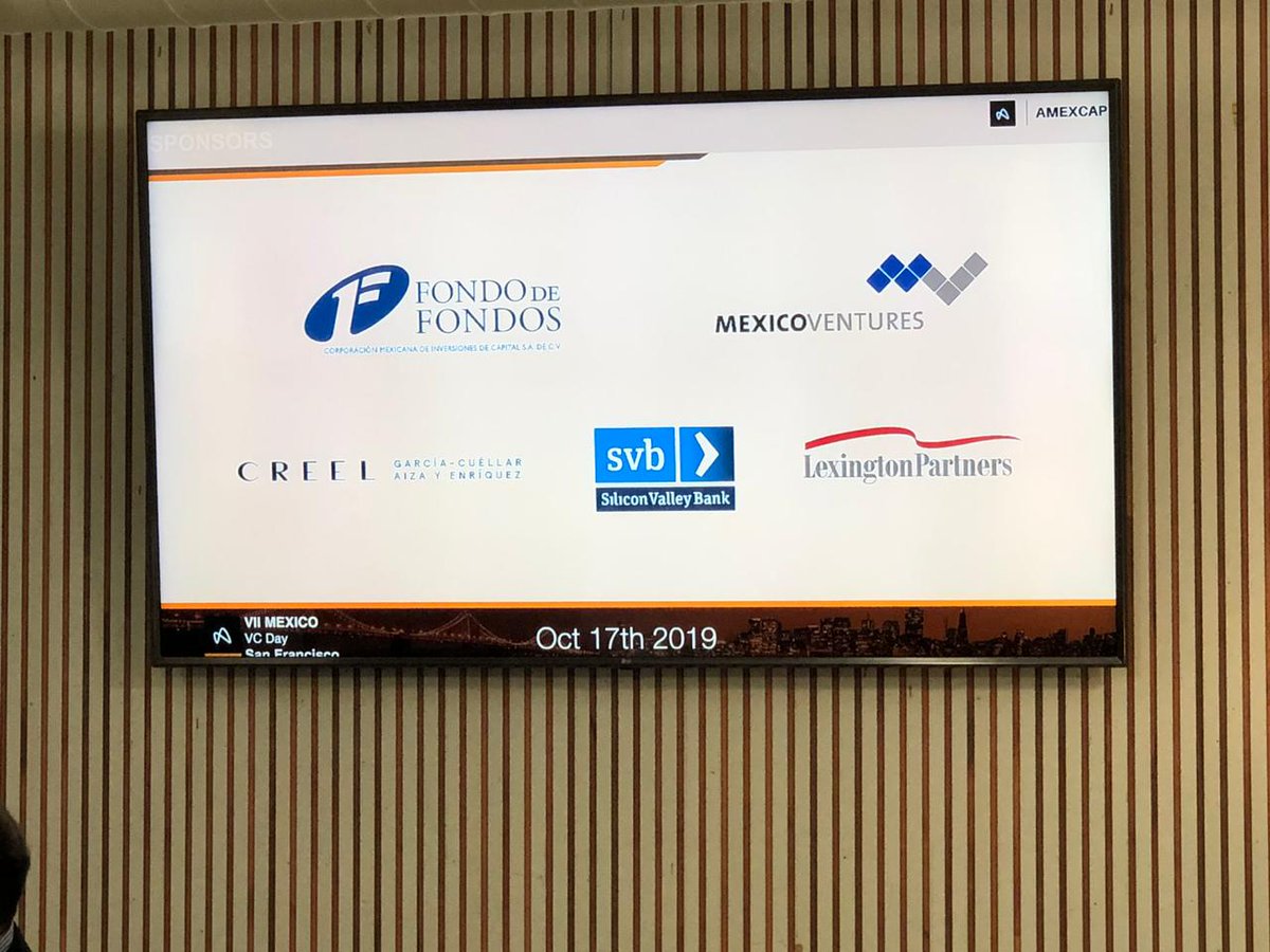 AMEXCAP's tweet photo. Mexico VC Day would not have been possible without our sponsors! Thank you for continued support! @FONDODEFONDOS @mexicoventures @creelmx @SVB_Financial &amp; #LexingtonPartners #MexicoVCDay #VentureCapital #investments #investors #entrepreneurs #entrepreneurship https://t.co/KARQiPW9bH