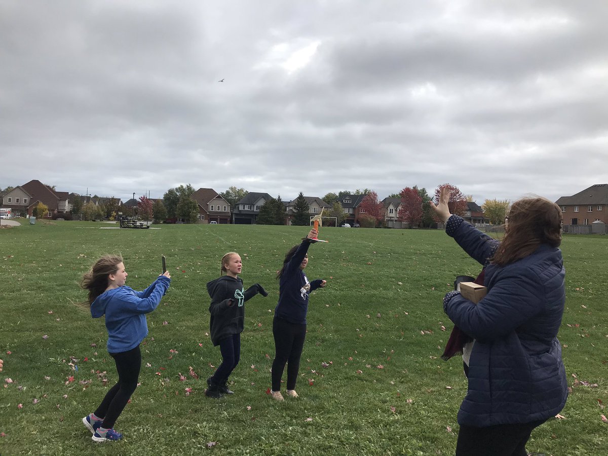 northernfury_ps's tweet photo. What better on a windy day? STEM design and testing of wind turbines! #ddsbinnovation #ontechu @northernfury_ps @durhamdsb https://t.co/BB4LoywbNA