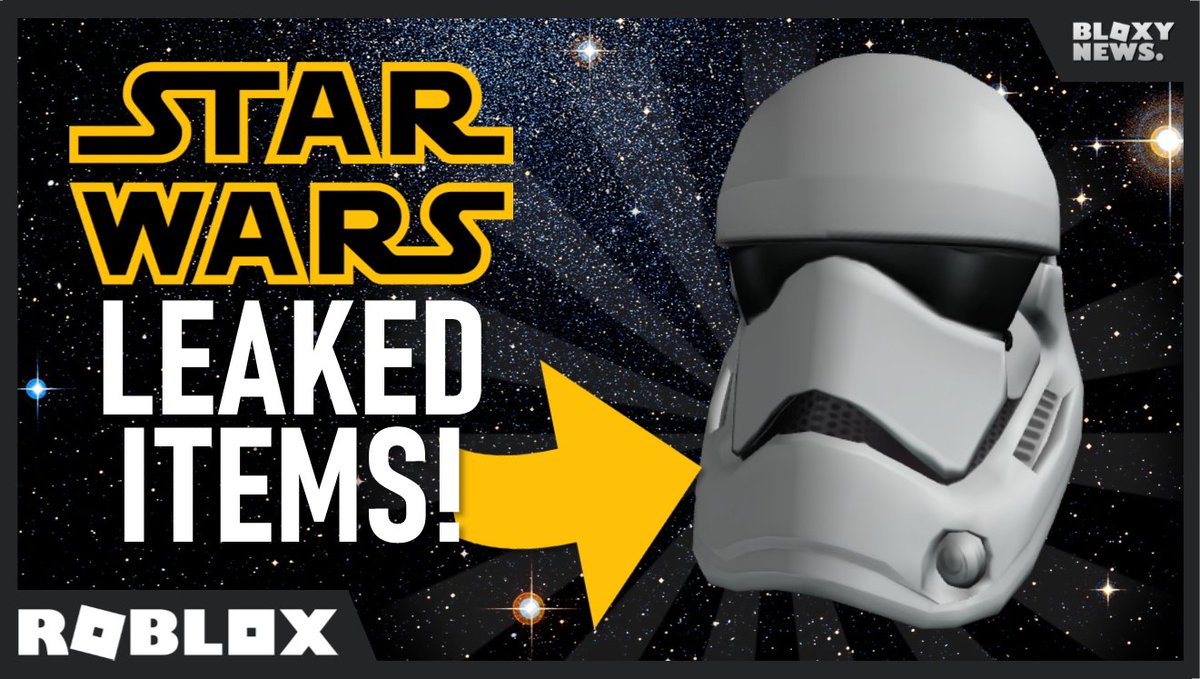 Bloxy News On Twitter Some Starwars Items Have Been Leaked On Roblox These May Either Be Separate Hats Gear Or Parts Of Bundles Storm Trooper Helmet Https T Co Xwax8kh504 Kylo Ren S Helmet Https T Co 8taejy9h8m Dio - new items leaked for roblox
