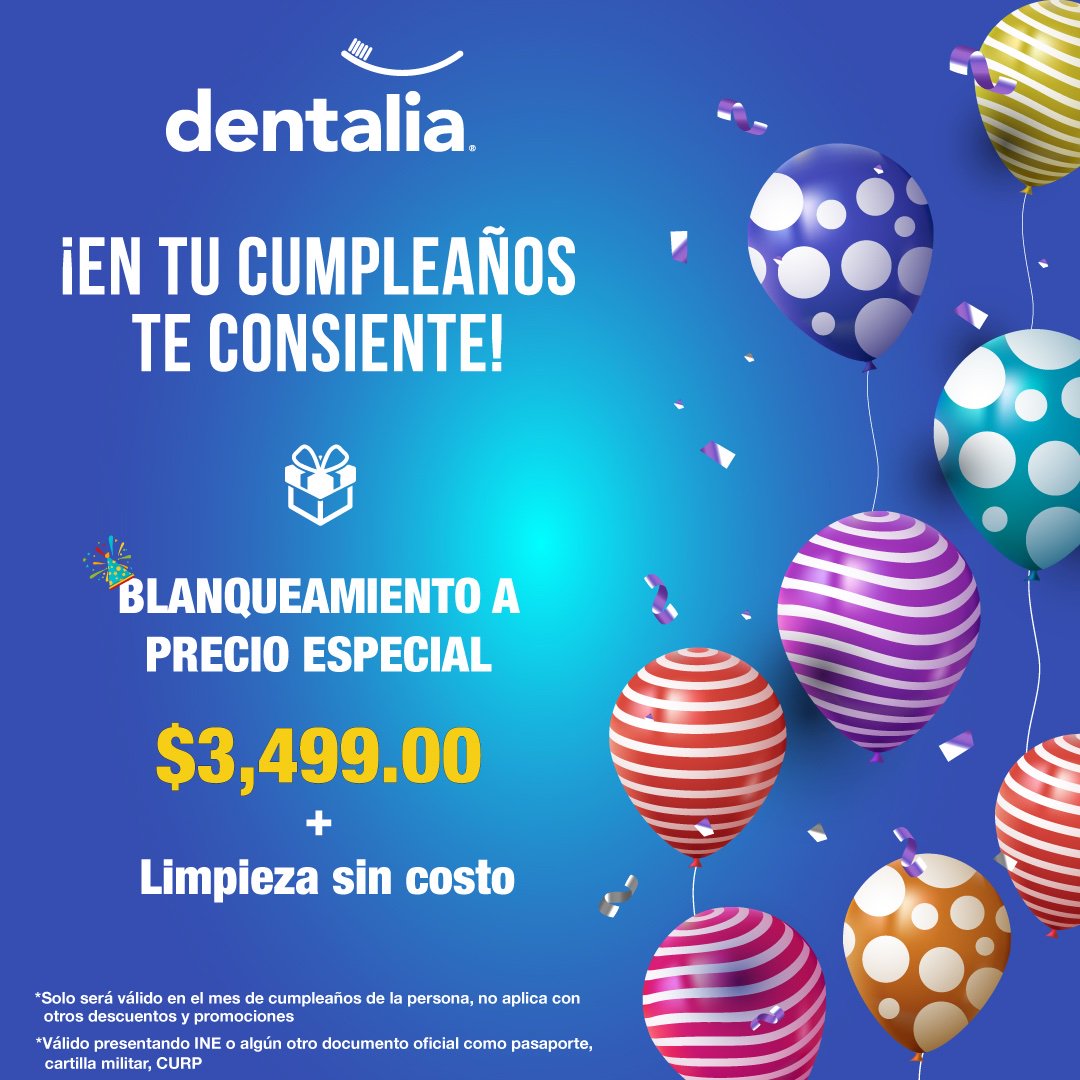 ¡Blanqueamiento a precio especial en tu cumpleaños!
Agenda una cita de valoración sin costo --> https://t.co/SCkA8sTmY1
Hasta 3 MSI. *Consulta tarjetas y montos participantes.
#queremosvertesonreír #clínicasdentales #México https://t.co/d39uEnaPGI