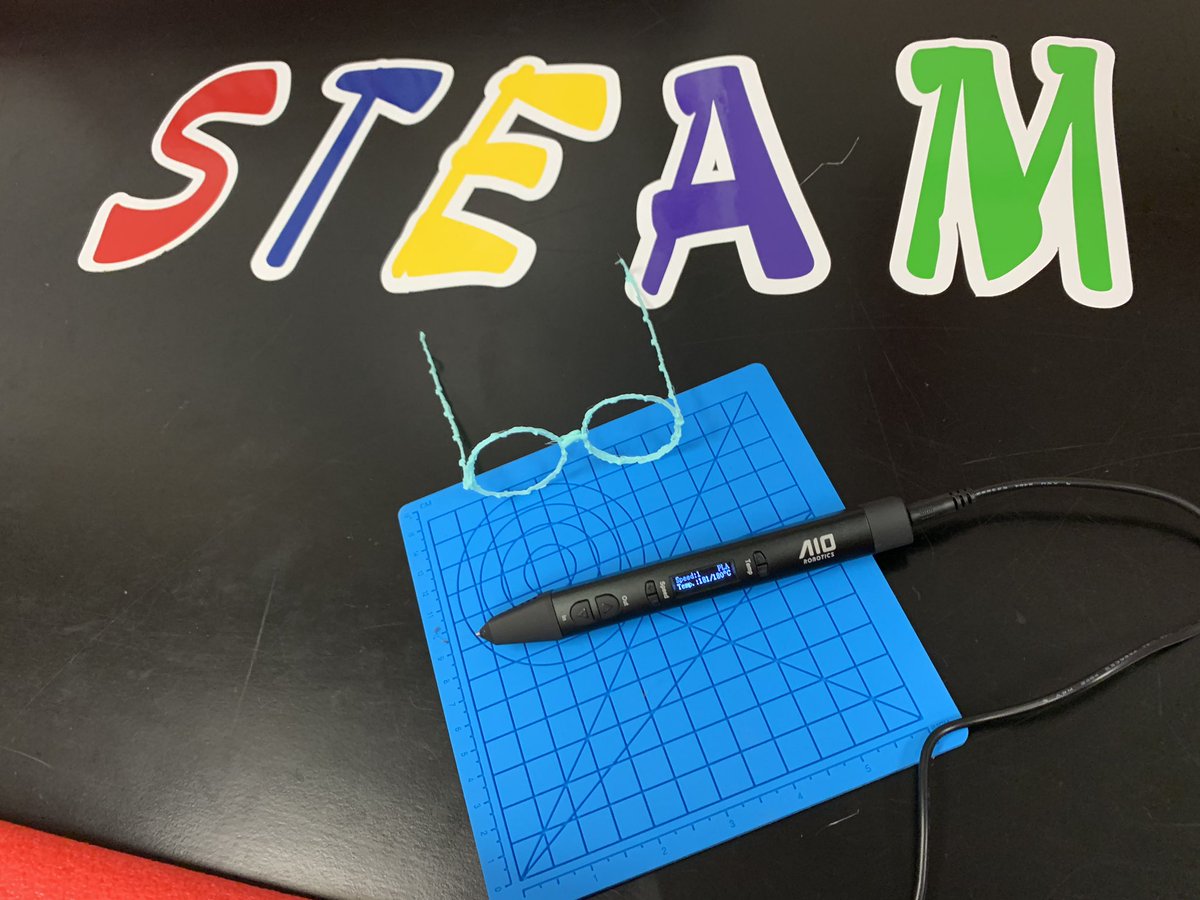 Students really enjoyed using our 3D pen today! These glasses actually fit one of my students! #LinwoodLeads #VisaliaUSD