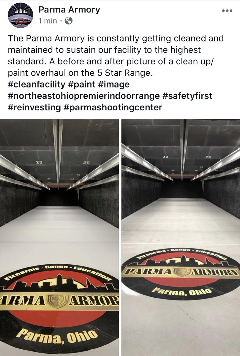 parmaarmorygsti's tweet image. The Parma Armory is constantly getting cleaned and maintained to sustain our facility to the highest standard. A before and after picture of a clean up/paint overhaul on the 5 Star Range. 
#cleanfacility #paint #image #northeastohiopremierindoorrange #safetyfirst #reinvesting